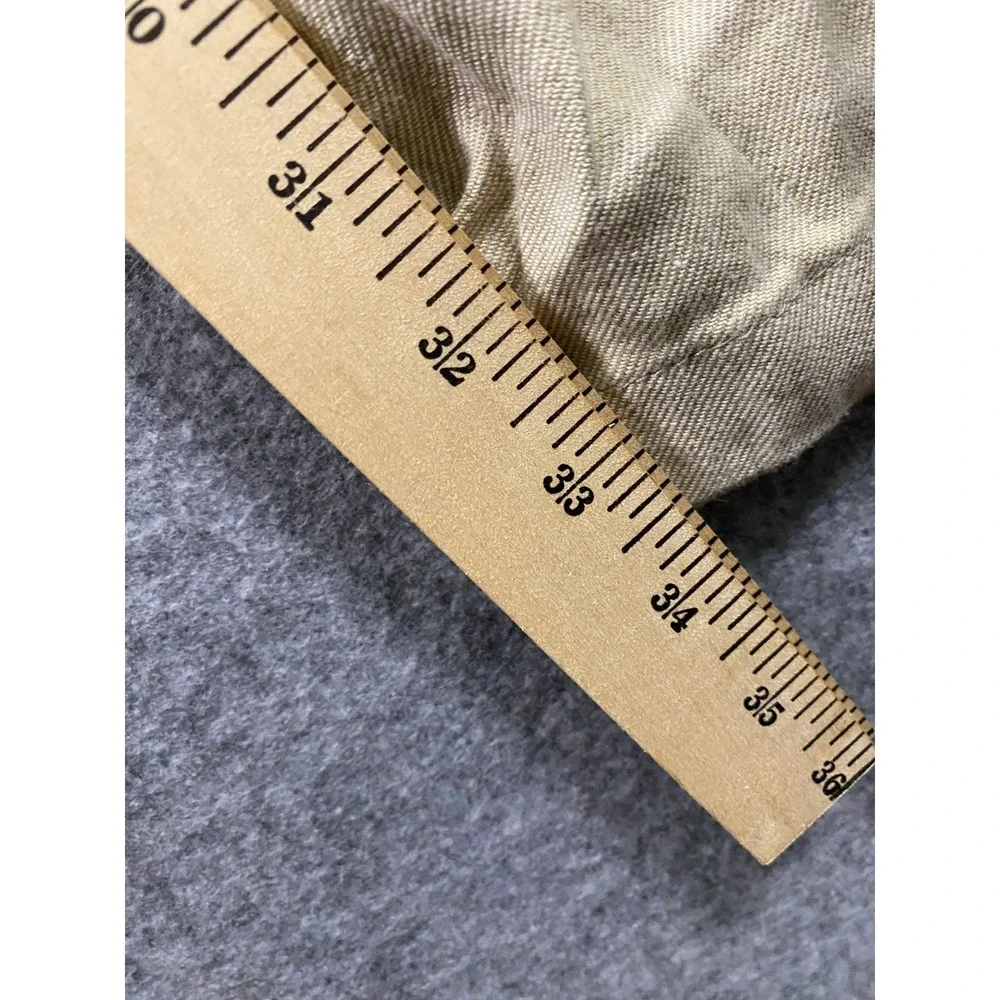 Tommy Bahama Mens XXL Tan Linen‎ Blend Elastic Waist Straight Leg Pants Khaki